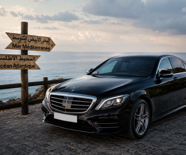 Mercedes class S with Mr VIP Driver – luxury private chauffeur service in Tangier, Northern Morocco