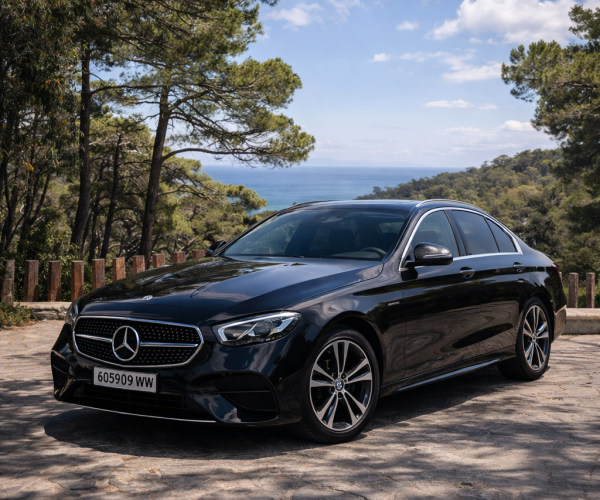 Mercedes E-Class with Mr VIP Driver – luxury executive chauffeur service in Tangier, Northern Morocco